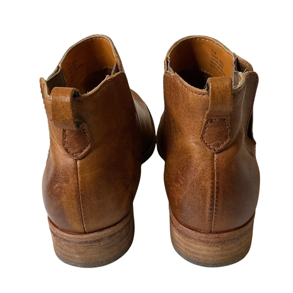 Kork Ease Velma‎ Leather Flat Chelsea Ankle Booties Western Cowgirl Rodeo 7.5